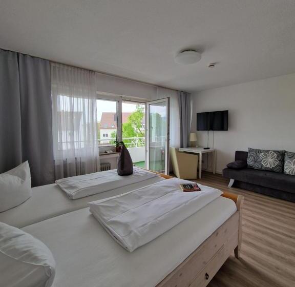 Quarto standart com varanda, Apart Hotel Freiburg