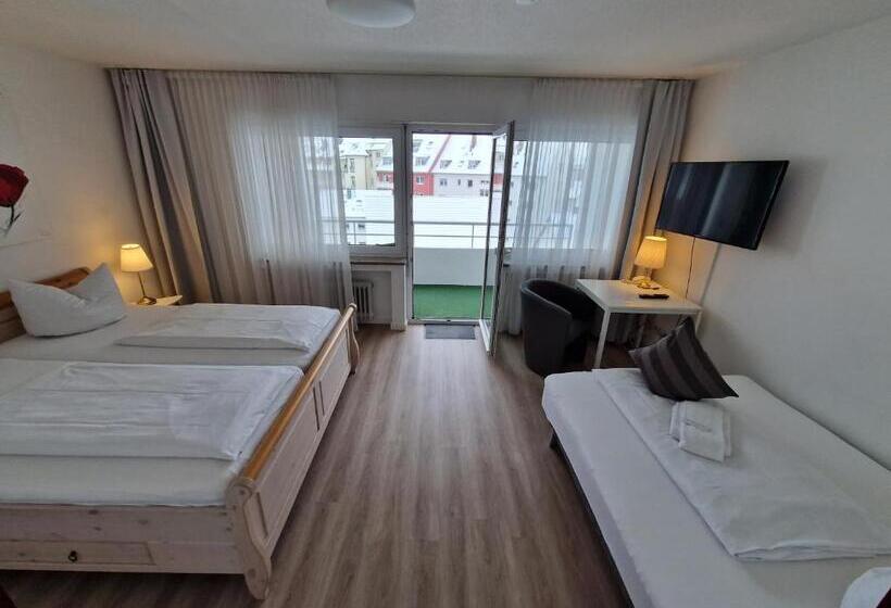 Quarto standart com varanda, Apart Hotel Freiburg