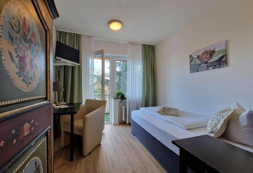 Quarto Standard Individual com Balcão, Apart Hotel Freiburg