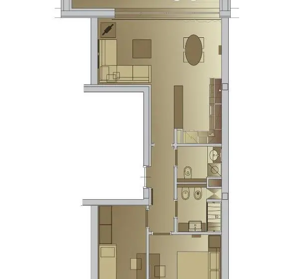 ２ベッドルームアパートメント, Filario Hotel & Residences
