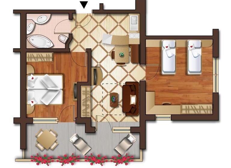 침실 1개 전망 아파트, Familien Wellness Residence Tyrol