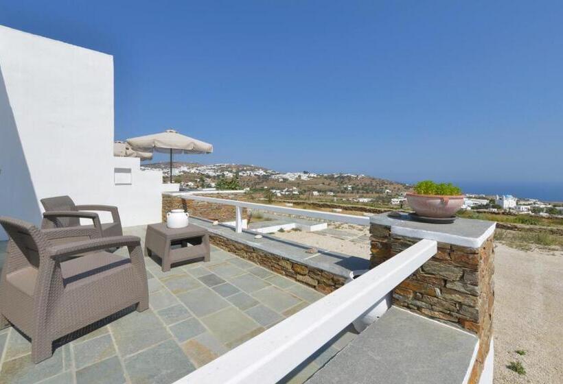 디럭스 테라스 룸 바다 전망, Rooms & Apartments Archontou