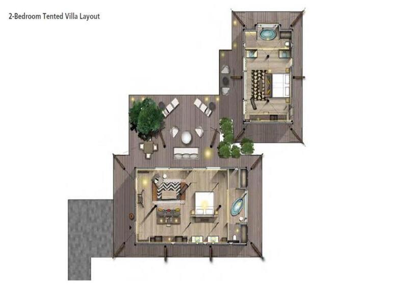 ویلای 2 خوابه, Sundy Praia Lodge