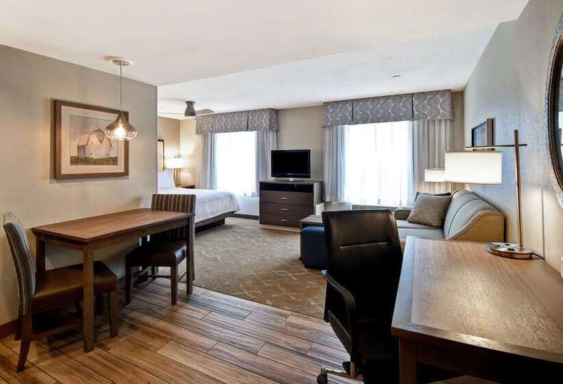 带大床的标准工作室, Home2 Suites By Hilton Springfield North