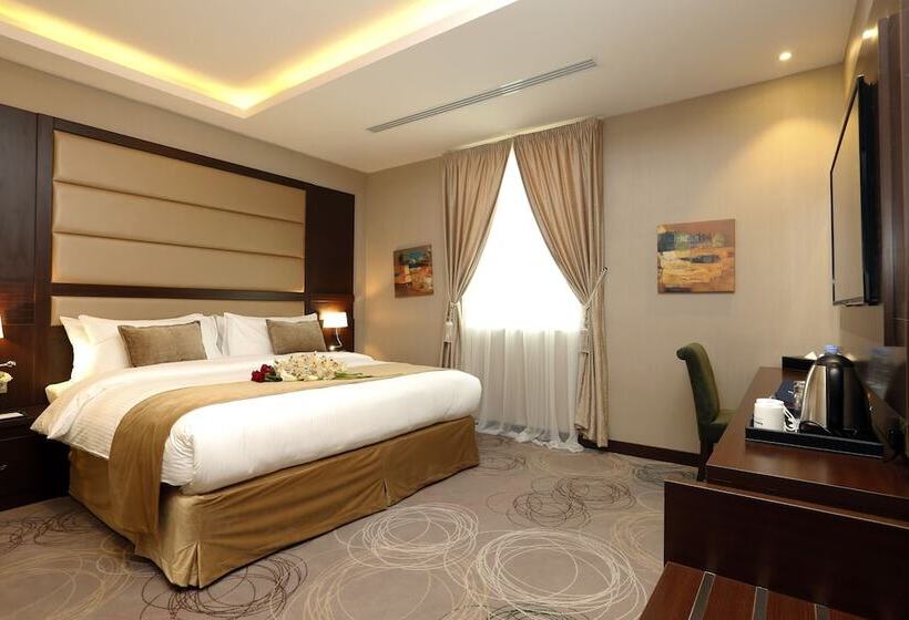キングサイズベッドのデラックスルーム, Swiss Flora Inn Hotel Riyadh