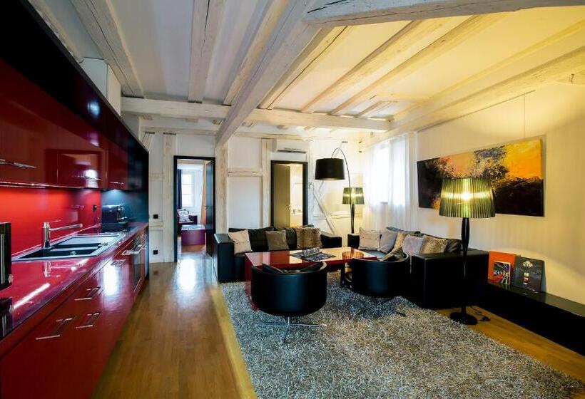 带1个卧室的公寓, Le B. Suites, Chambres & Restaurant