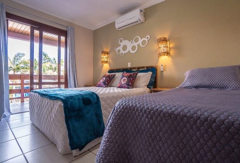 اتاق استاندارد سه تخته با بالکن, Pousada Vivenda Da Barra