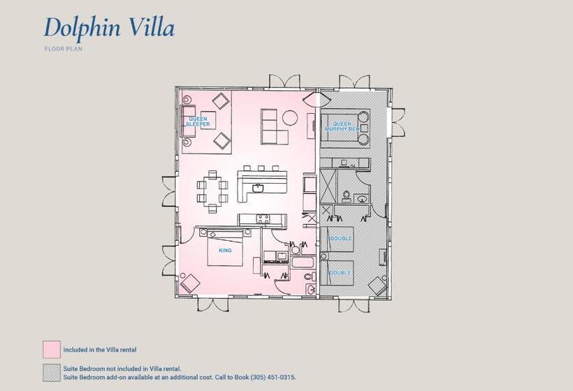 וילה בת חדר שינה 1, Dolphin Point Villas