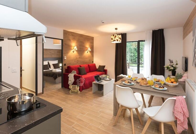 带2个卧室的公寓, Residence Prestige Odalys Isatis