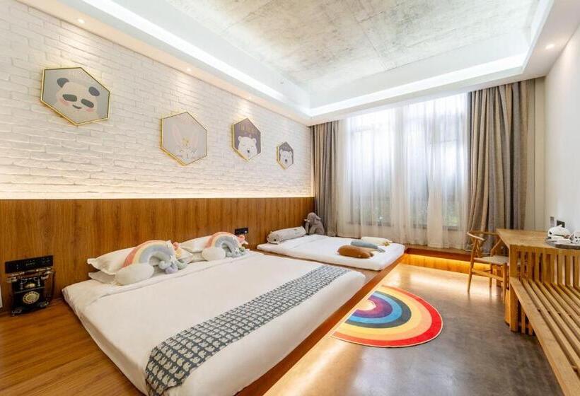 패밀리 룸 가든 전망, Lin Yin Art Hotel Shanghai（pudong Airport）