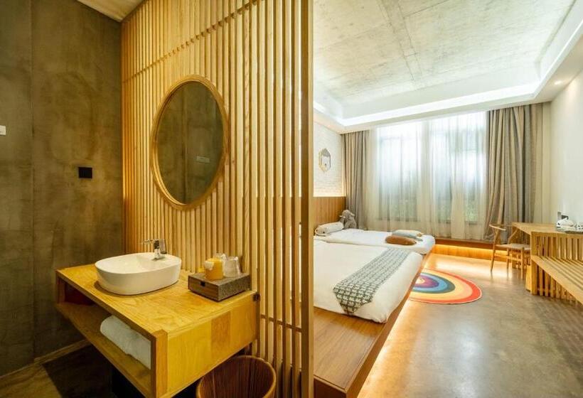 패밀리 룸 가든 전망, Lin Yin Art Hotel Shanghai（pudong Airport）