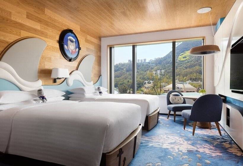 اتاق استاندارد با 2 تخت دوبل, Hong Kong Ocean Park Marriott