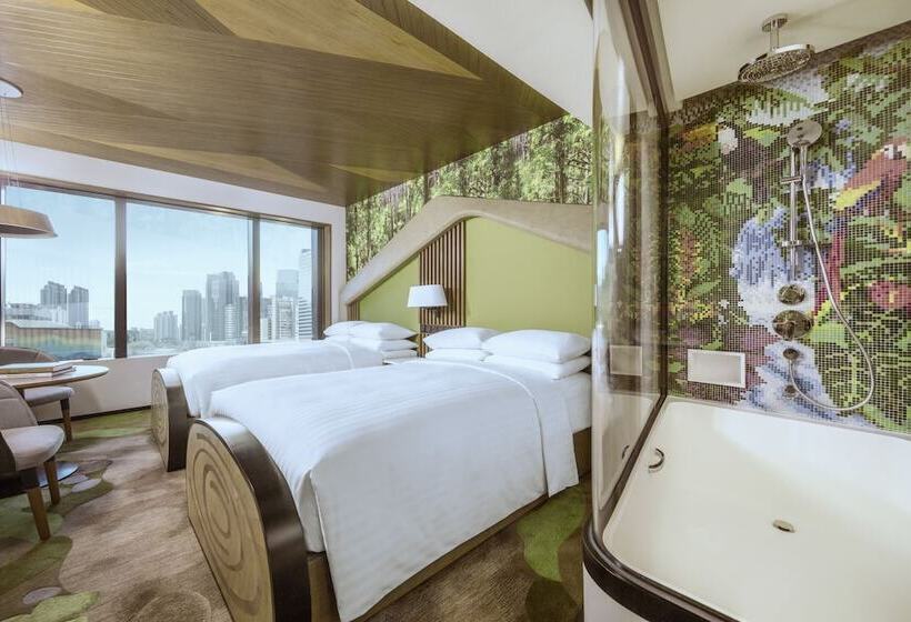 اتاق استاندارد با 2 تخت دوبل, Hong Kong Ocean Park Marriott