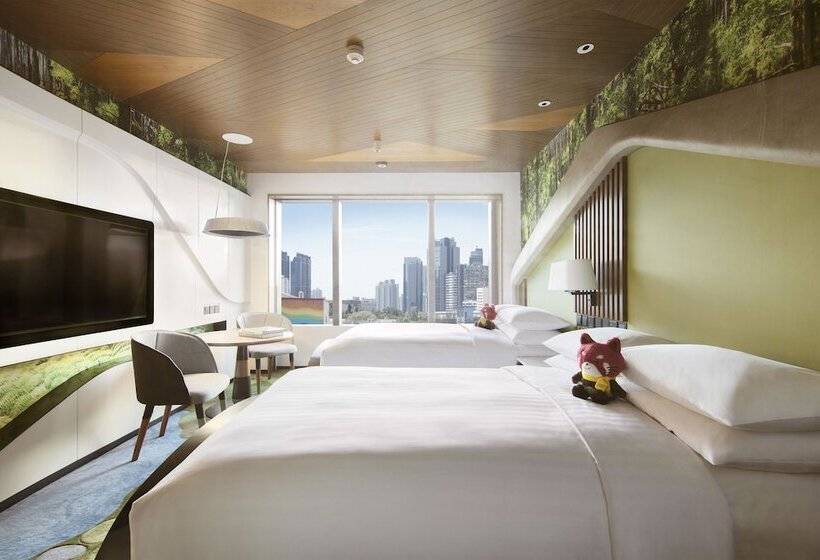 اتاق استاندارد با 2 تخت دوبل, Hong Kong Ocean Park Marriott