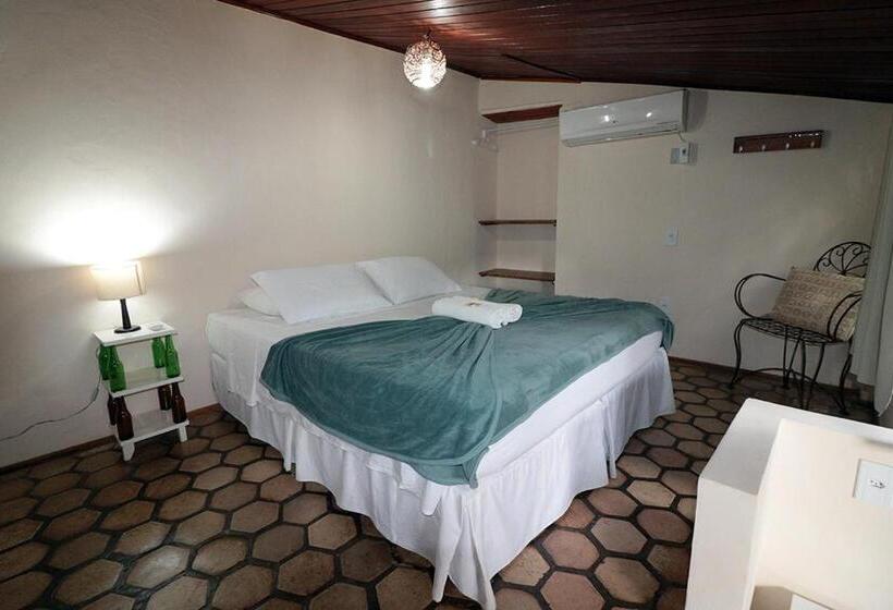 חדר סטנדרט לשלושה עם נוף לגינה, Pouso Da Trilha Hospedagem