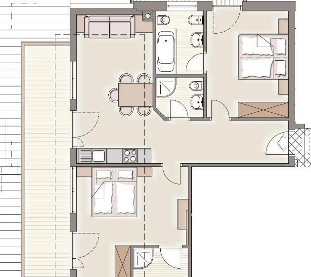 Апартаменты Superior 2 Спальни, Residence Cesa Rives