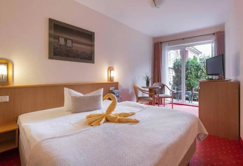 اتاق یک تخته با تراس, Pension Erdmann   Hotel Garni