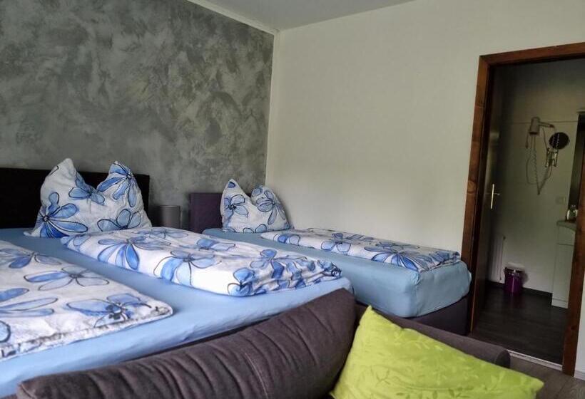 חדר סטנדרט לשלושה עם מרפסת, Pension Waldesruh