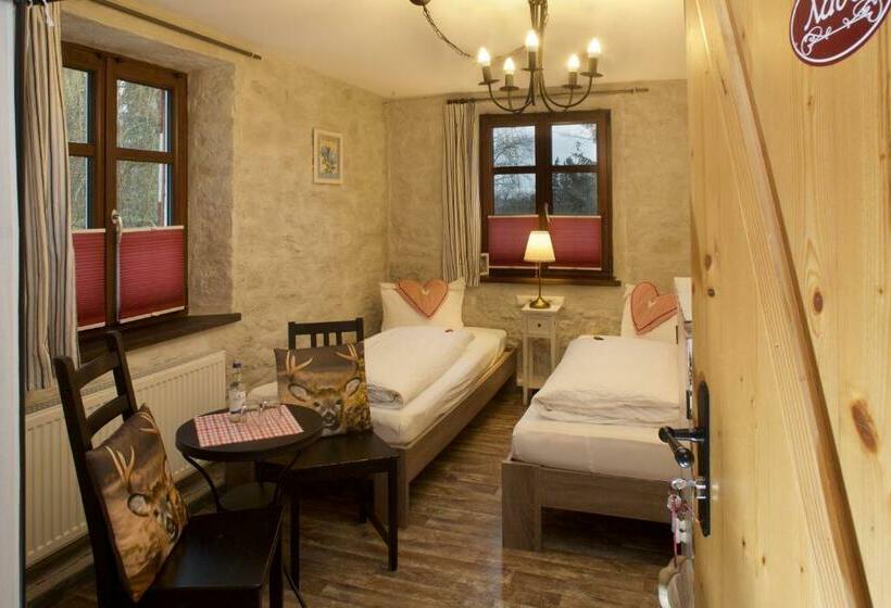 غرفة قياسية حمام مشترك, Landgasthof Zum Alten Reichenbach