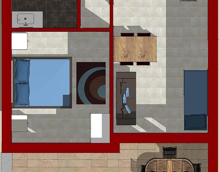 침실 1개 발코니 아파트, Bora Bora Velipoja