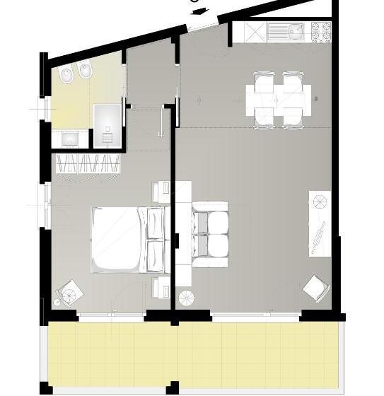 Апартаменты 1 Спальня, Residence Le Primule