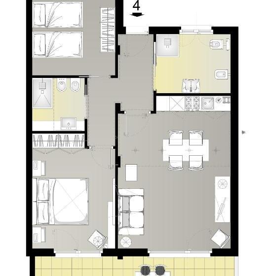 2ベッドルームのスーペリアアパートメント, Residence Le Primule