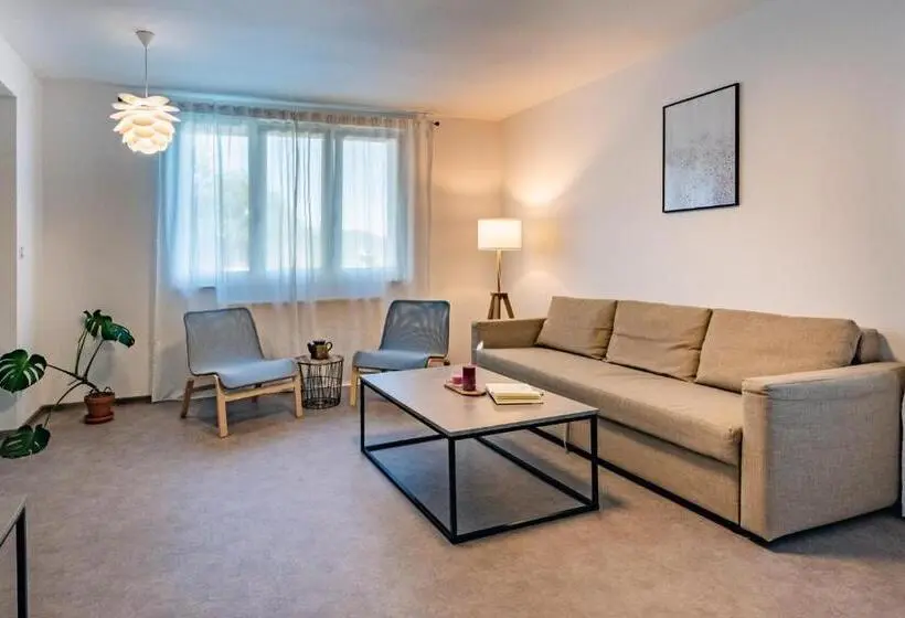 庭の見える１ベッドルームアパートメント, Bergresort Apartments