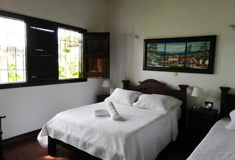 带花园景观的标准三人间, Casa Claustro De Zapatoca