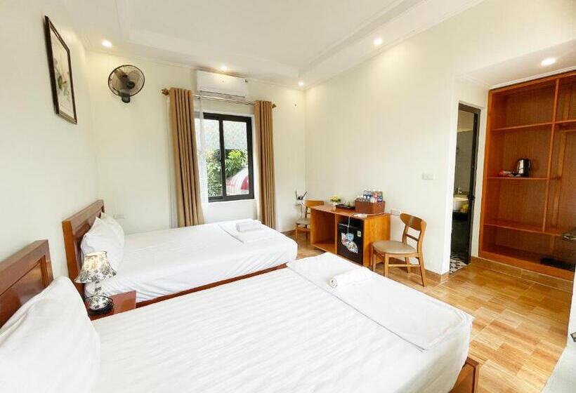 اتاق استاندارد سه تخته با چشم‌انداز باغ, Tam Coc Golden Sky Homestay