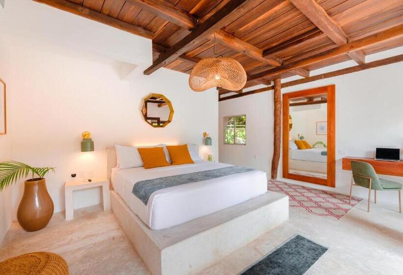 Номер Deluxe Кровать Кинг, Azulea Bacalar Hotel & Spa   Lagoon Front