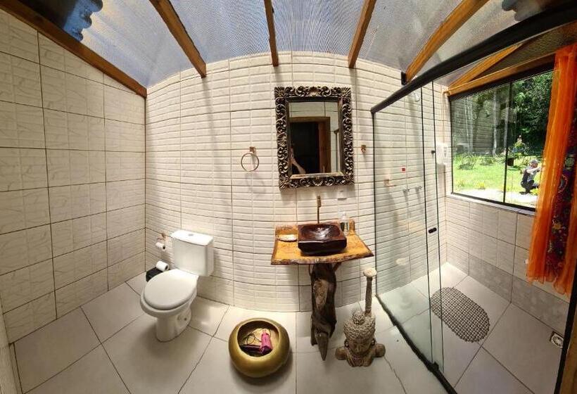 اتاق استاندارد با چشمانداز کوهستان, Pousada Jardim Do Buda   Café E Piscina