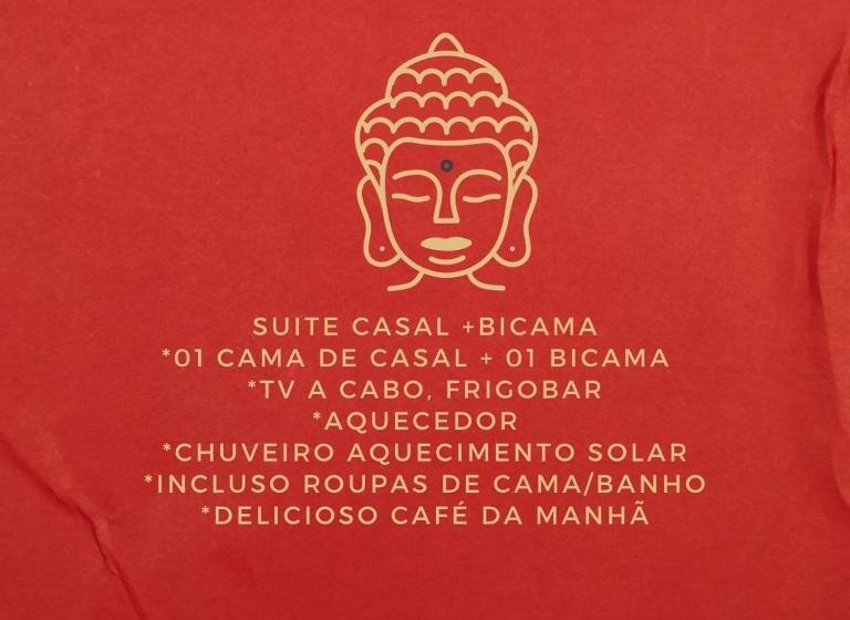 اتاق کلاسیک چهارنفره, Pousada Jardim Do Buda   Café E Piscina