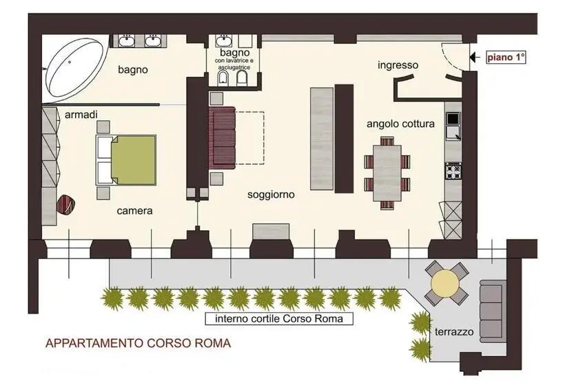 آپارتمان لوکس 1 خوابه, Hh Hermoso Housing Alessandria
