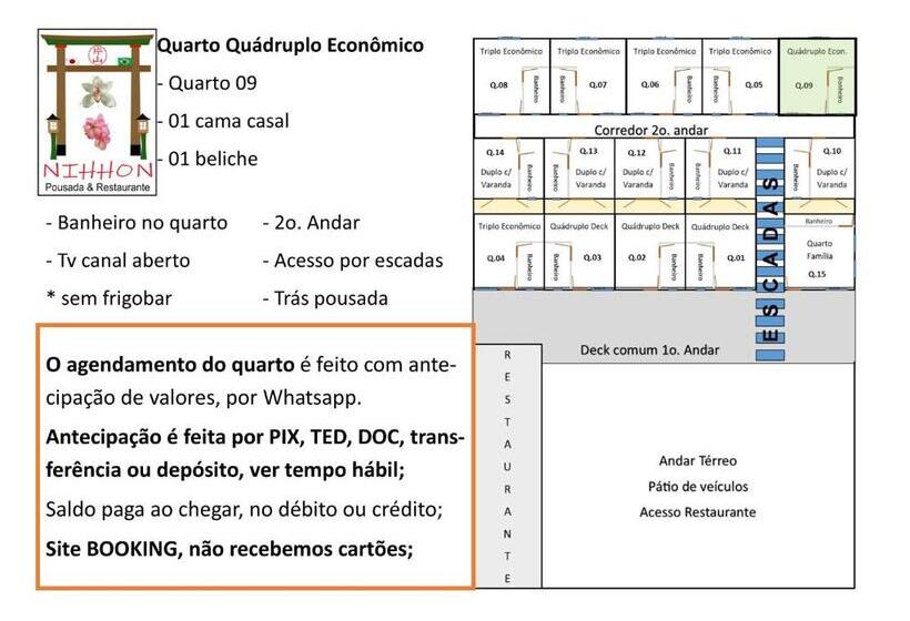 Quarto Quadruple Economy, Pousada Nihhon