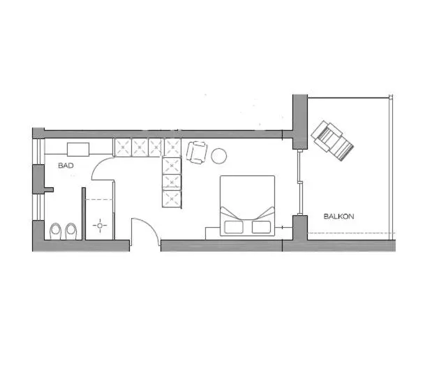 Standard-huone Allasnäkymä, Brühl Suites&residence