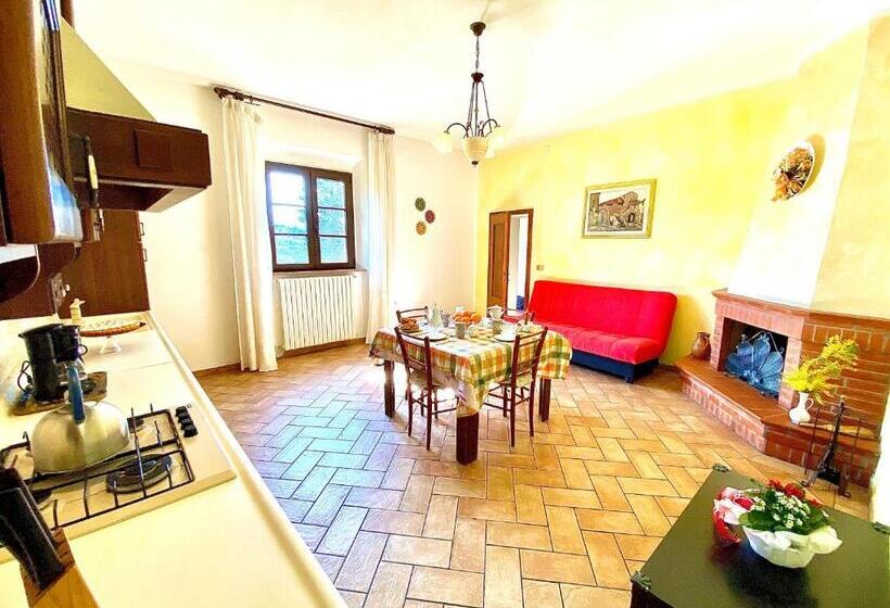 带1个卧室带花园景观的公寓, Agriturismo L'antica Quercia