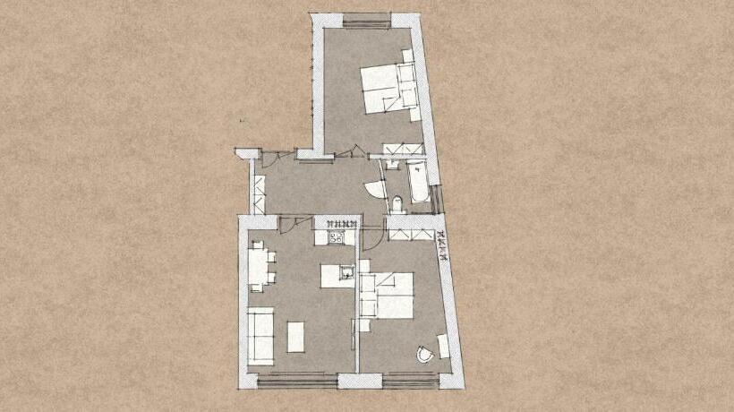 آپارتمان 2 خوابه, Mordecai Twelve Apartments By Prague Residences