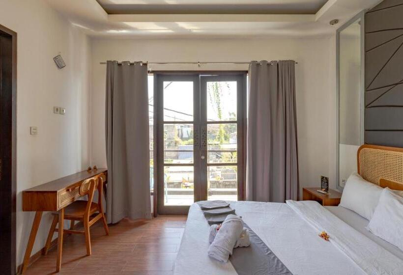 חדר דלוקס עם מרפסת, Canggu Spirit Guest House