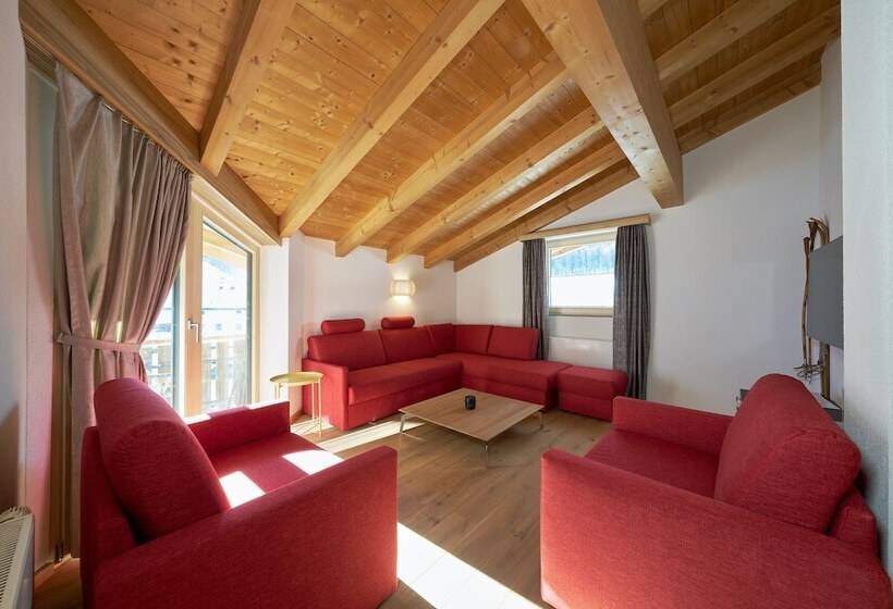 침실 1개 디럭스 아파트, Aparthotel Grischuna