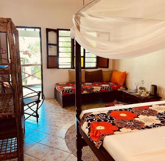 Номер Deluxe Вид на Море Боковой, Helwas Zanzibar Beach