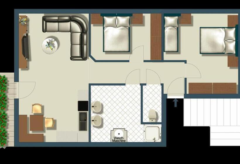 Апартаменты Comfort 2 Спальни, Vorderstockerhof