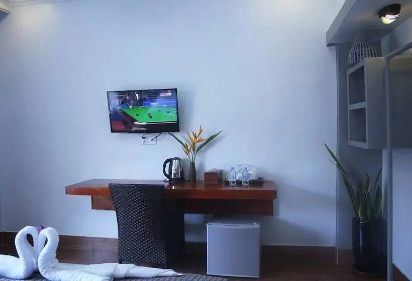اتاق استاندارد با چشم‌انداز استخر, Ramchang Guesthouse