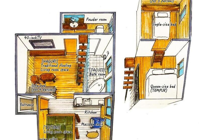 1ベッドルームのスーペリアアパートメント, Kunugi Relaxation With 4 Modern Rooms