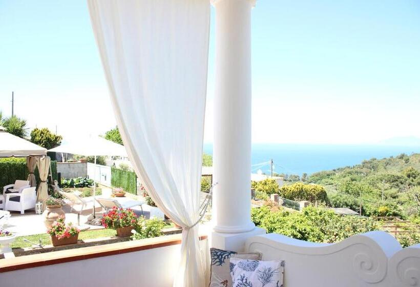 חדר דלוקס עם מרפסת נוף לים, B&b Villa Cristina