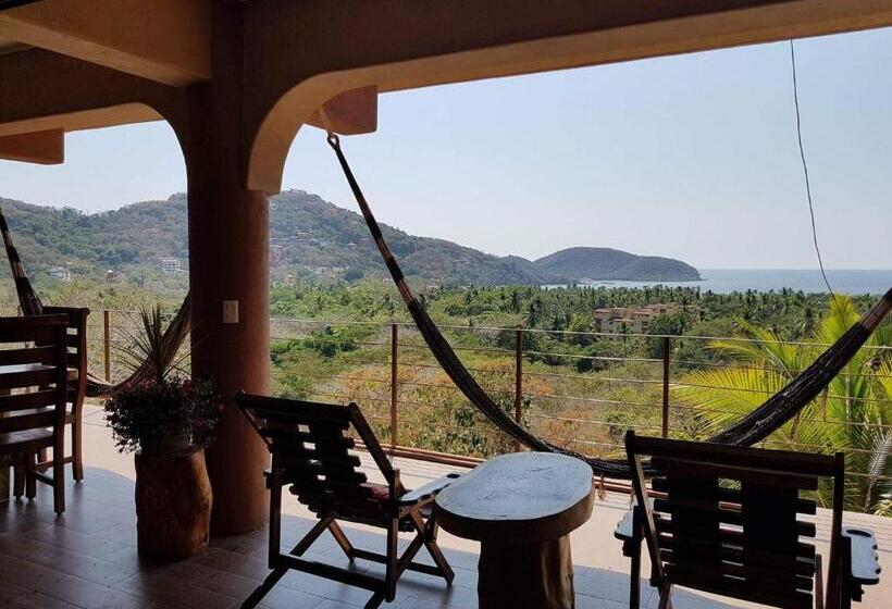 キングサイズベッドのスタンダードルーム, Casa Arcoiris Zihuatanejo B&b