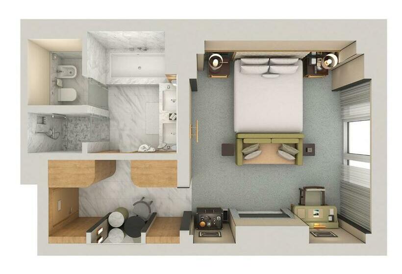 Номер Deluxe Кровать Кинг, Waldorf Astoria Dubai International Financial Centre