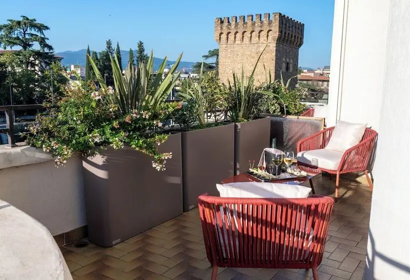 Deluxe-huone Terassi, Starhotels Michelangelo Florence