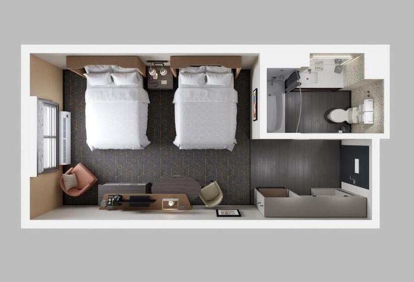 ２ダブルベッドのスタンダードルーム, Holiday Inn Cleveland Mayfield, An Ihg