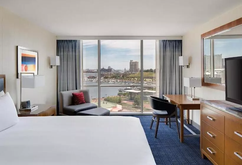 景色の見えるダブルベッドスタンダードルーム, Hyatt Regency Baltimore