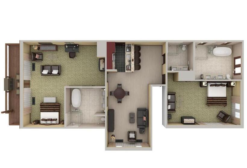 Люкс 2 Спальни, Rustic Inn Creekside